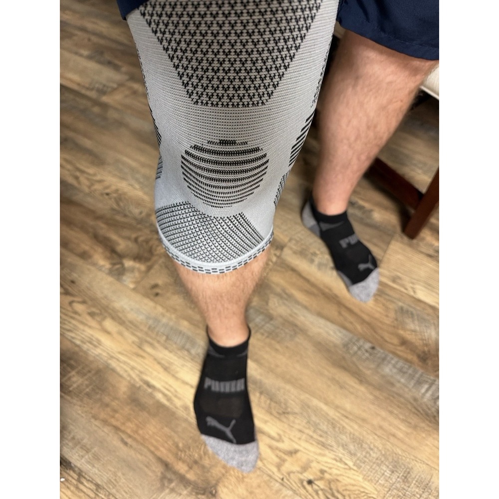 Knee Compression Sleeve Pair Size M Gray/Black Stabilization CE KDHX-03